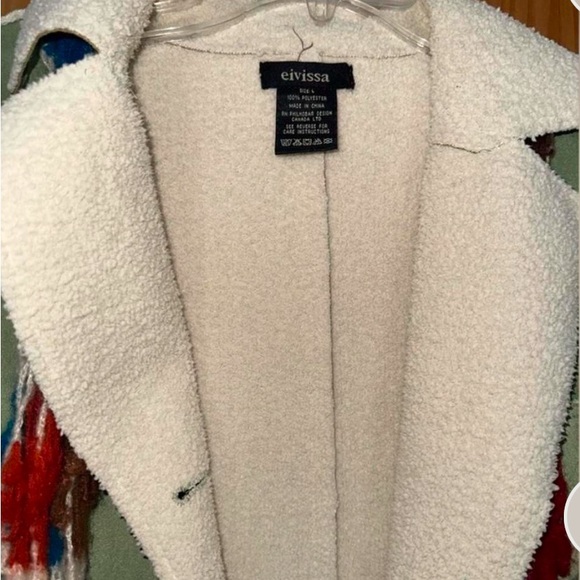 Vintage beautiful green suede jacket with shearling lining. Size L - Picture 5 of 5